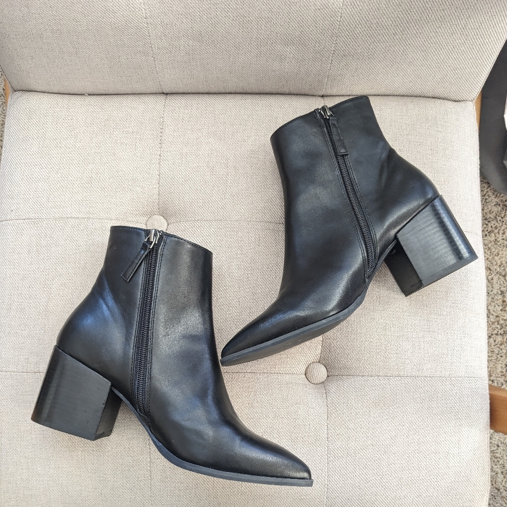 Paolo Sadie Black Block Heeled Pointed Toe Slim S… - image 8